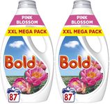Bold Washing Liquid Laundry Detergent 87 Washes, 2.697l, Pink Blossom, Outdoor Freshness That Lasts And Lasts With Build In Stain Remover And Lenor Freshness (Pack of 2)