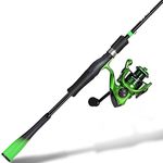 Sougayilang Spinning Fishing Rod Reel Combo,Two Pieces Pole with Super Smooth and Powerful Spinning Reel for Freshwater