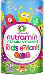 NUTRACELLE NUTRAMIN Children's Daily Vegan Multivitamin Gummies Vitamin C, D2 & Zinc for Immunity, Plant-Based, Sugar-Free, Nut-Free, Gluten-Free with Biotin, Vitamin A, B, B6, B12 +More 90 Ct (45 Day Supply)