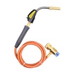 Propane Torch Head with Hose 60 inch, Mapp/Map Gas Torch Trigger Start Welding Torch 60 inch Hose Length Adjustable for BBQ Food Heating Jewelry Soldering