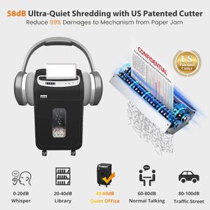 VidaTeco Micro-Cut Paper Shredder – High Security, Home Office