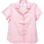 Camicia da Notte da Notte da Notte per Donna rosa Bianca a pois M (M)