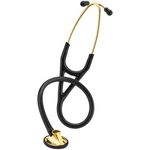 3M Littmann Master Cardiology Stethoscope, Brass-Finish Chestpiece, Black Tube, 27 inch, 2175