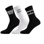 bahuzo Hi-Tech Performance Athletic Men And Women Crew Socks For Gym And Sports Pack of 3 (Assorted)