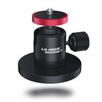 ULIBERMAGNET 60lb Magnetic Rubber Coated Non-Scratching Camera Mounting Base with Ball Head, Super Strong Tripod Magnetic Holder for Gopro,360 Camera, Webcam, Led Lights