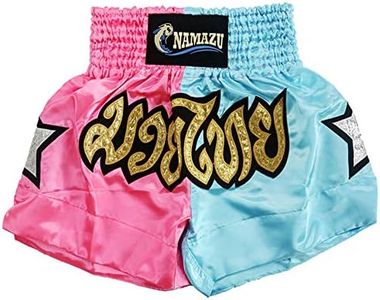 NAMAZU Muay Thai shorts for Men and Women, High Grade MMA Gym Boxing kickboxing Shorts Workout Training Grappling Martial Arts Fight Shorts clothing.