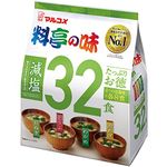 Marukome Restaurant Style Taste Salt Reducued Miso Soup (4 Flavor x 8 each) 32 Meals (Japan Import)