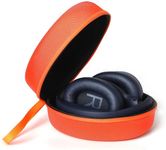 Hard Travel Headphone Carrying Case for Skullcandy Riff 2, Riff, Crusher Evo, Crusher ANC, Crusher 360, Hesh 3, Hesh ANC, Hesh Evo, for Beats Solo 3, Studio Pro On-Ear and Over-Ear Headphones (Orange)