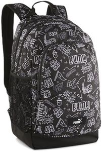 PUMA - PUMA Academy Backpack, Mochila Niños unisex, PUMA Black-B&W Graphic AOP, OSFA - 090697