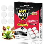 SEUMI Ant Bait Station, Fast Action, Kills Queen and Entire Colony, Child-Resistant, Odorless, Ready-to-Use, 12 Pack