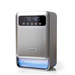 Frizzlife Dehumidifier With Air Purifier, 135oz Water Tank, Quiet Small Dehumidifiers With Sleep Mode For Home, Bedroom, Bathroom, Basement W/Auto Shut Off, 7 Colors LED Light, Gray