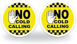 Set of 2 No cold callers Yellow Saf