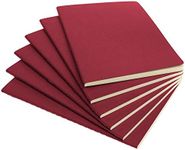 Simply Genius A5 Notebooks for Work, Travel, Business, School & More - College Ruled Notebook - Softcover Journals for Women & Men - Lined Note Books with 92 pages, 5.5" x 8.3" (Wine, 6 pack)