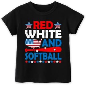 cheerilulu 4th of July Shirt for Toddler Boys Girls Kids, Independence Day USA Flag Red White Blue Tee 2-8T