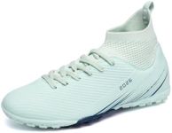Biayvisas Soccer Cleats for Mens Womens Turf Soccer Shoes Indoor Footall Cleats High Ankle TF AG FG Football Boots Wide Training Sneaker (USW_2501 Yue TF_44)