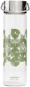 Wiltshire Glass Water Bottle, 600 ml Capacity, Sage