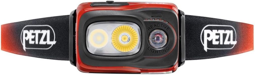 PETZL Swift RL Headlamp – Orange, Rechargeable LED Light