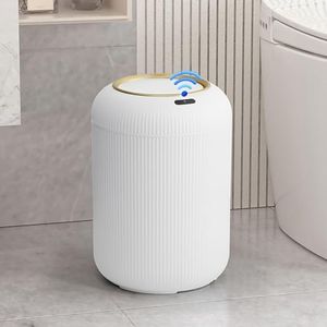 ​CyperEver Kitchen Bin & Bathroom Bin with Sensor - 3 Gallon/11L Automatic Touchless Rubbish Bin, Smart Trash Can with Lid for Office/Bedroom, Small Garbage Bin (White)​​ (Standard)