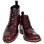 HX London High Ankle Leather Brogue Lace-Up Boot for Men