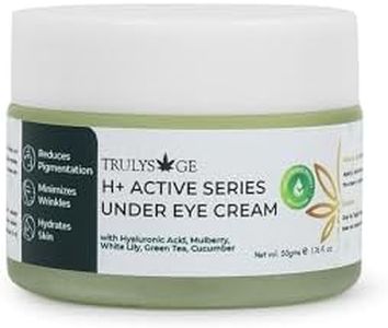Trulysage H+ Active Under Eye Cream for Dark Circles, Wrinkles, Puffiness & Hydration – Hyaluronic Acid, Mulberry, Cucumber – Anti-Aging, Brightening Eye Treatment, 5g