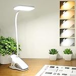 Clip on Light Reading Lights, 36 LED USB Desk Lamp with 5 Color Modes 5 Brightness, Eye Protection Book Clamp Light (White)