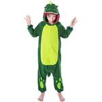 Spooktacular Creations Unisex Child Pajama Plush jumpsuit Dinosaur Animal One Piece Halloween Costume