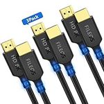 8K HDMI Cable 3 Pack, 3FT 48Gbps Ultra-High-Speed Braided HDMI 2.1 Cord, 4k @ 120Hz on PS5, Supports 8k @ 60Hz, HDR, eArc, Dolby Vision and More