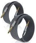 Elebase 1/4 Inch TRS Instrument Cable 3.3ft 2-Pack,Straight 6.35mm Male Jack Stereo Audio Interconnect Cord,6.35 Balanced Line Compatible for Electric Guitar,Bass,Keyboard,Amplifier