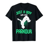 Just a Boy who loves Parkour Freerunner Traceur Boys Kids T-Shirt