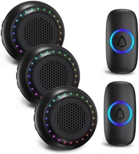 Wireless Doorbell PHYSEN Door bell Chimes with Mute Mode, 58 Ringtones