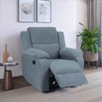 Green Soul® | Comfy | Single Seater Recliner Chair with Soft Suede Fabric & Luxuriously Padded Body | Recliner for Relaxing at Home | 3 Years Warranty (Soothing Grey)