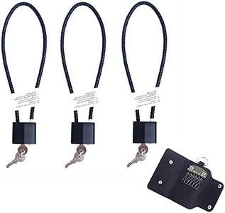 TAOZUONG 15 Inch Gun Lock, Trigger Lock 3 Pack, Cable Gun Lock for Firearm Locking and Secured Storage, Black Cable Lock with Key Bag, Doj Approved