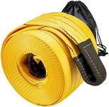 90,000lb Heavy Duty Tow Strap 30ft x 7.1Inch - Recovery Tow Rope for Trucks, Jeep, SUV, RV, Tractor, Bus, Van |Commercial Grade, 6m 50 US Tons Break Strength