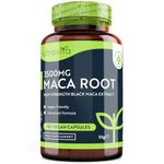 Maca Root Capsules 3500mg – 180 Vegan Capsules – High Strength Maca Root Extract – 6 Month Supply – Made in The UK by Nutravita