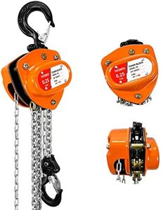 YATOINTO Chain Hoist 1/4 Ton (550Lbs) Capacity | Mini Hand Chain Hoist 10FT | Manual Chain Block Hoist 10.2" Headroom | Industrial Grade Steel Structures for Garages Warehouse Automotive Machinery