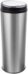GRANDMA SHARK Tall Kitchen Bin, Sensor Bin, Rubbish Bin, Trash Can, Open-Cover by Infrared-Sensor, Anti-Fingerprint Stainless Steel Metal Bin (50 Litres)