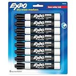 Expo Low Odor Dry Erase Markers, Chisel Tip, Black, 8 Count, 1980443