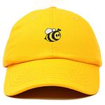 DALIX Bumble Bee Baseball Cap Dad Hat Embroidered Womens Girls in Gold