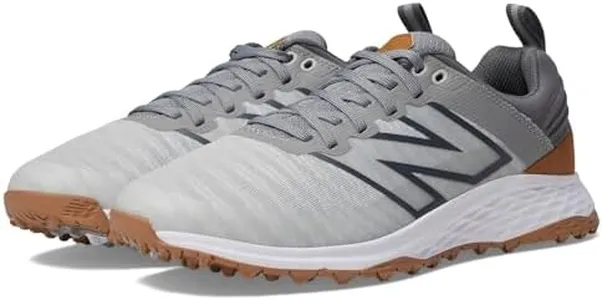 New Balance Men's Fresh Foam Contend v2 Golf Shoe, Grey/Charcoal, 12 X-Wide