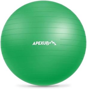 APEXUP Yoga Ball Exercise Ball, Pilates Ball, Anti Slip Stability Ball, Heavy Duty Gym Ball for Fitness, Balance, Core Workout, Physical Therapy (XXL(31"~34") 85cm, Dark Green)