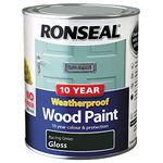 Ronseal 10 Year Weatherproof 2 in 1 Wood Paint Racing Green Gloss 750ml