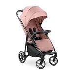 Hauck Shop N Care Stroller, Dark Pink - Lightweight Pushchair (only 8.5kg), Compact & Easily Foldable, with Tray, Cupholder & Raincover