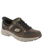 Skechers Men's Oak Canyon Consistent Winner Trekking Low Cut Shoes, Brown Leather/Textile/Synthetic/Black Trim, 8 UK