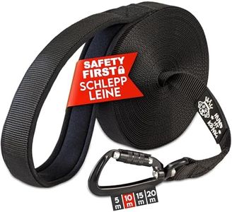 HUND IST KÖNIG Schleppleine 10m für Hunde 12-70kg - Lange robuste Hundeleine mit Griffpolster & Sicherheitskarabiner - Trainingsleine + eBook, Hundeleine 5m, 10m, 15m, 20m