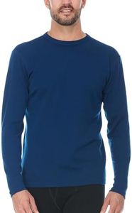 Minus33 Merino Wool Clothing Men's Chocorua Midweight Crew T-Shirt, Large, Navy