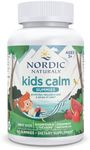 Nordic Naturals Kids Calm Gummies - Strawberry Watermelon - 60 Gummies - Magnesium L-Theanine Supplement - Calming Gummies for Kids - Relaxation Support - Up to 60 Servings