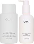 OUAI Smooth + Shine Bundle - Includes Anti Frizz Cream + Hair Gloss - Frizz Control + Shine-Enhancing Hair Set (2 Count, 6 Oz/6 Oz)