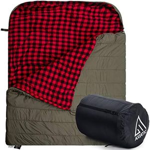 AXIATIC Kodiak King 20f King Size Oversize 2 Person Cold Weather Double Sleeping Bag