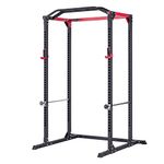 AmStaff Fitness PR100 Power Cage – Heavy-Duty Squat Rack with Multi-Grip Pull-Up Bar, Adjustable Power Rack for Home Gym, Versatile Exercise Equipment for Strength Training and Bodybuilding