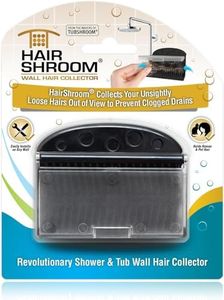 HairShroom Reusable Shower & Bathtub Wall Hair Catcher Hair Grabber Snare for The Hidden Storage of Wet Hair to Prevent Clogged Drains, Black